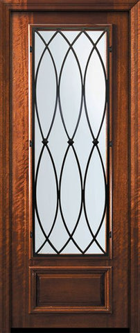 WDMA 42x96 Door (3ft6in by 8ft) Exterior Mahogany 42in x 96in 3/4 Lite La Salle Door 2