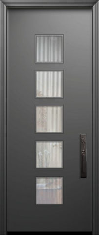 WDMA 42x96 Door (3ft6in by 8ft) Exterior Smooth 42in x 96in Venice Solid Contemporary Door w/Textured Glass 1
