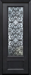 WDMA 42x96 Door (3ft6in by 8ft) Exterior 42in x 96in ThermaPlus Steel Florence 1 Panel 3/4 Lite GBG Door 1