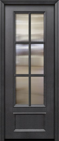 WDMA 42x96 Door (3ft6in by 8ft) Exterior 42in x 96in ThermaPlus Steel 6 Lite SDL 3/4 Lite Door 1