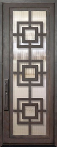 WDMA 42x96 Door (3ft6in by 8ft) Exterior 42in x 96in Moderne Full Lite Single Contemporary Entry Door 1