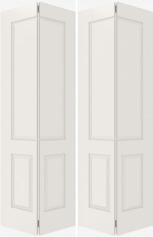 WDMA 44x80 Door (3ft8in by 6ft8in) Interior Bifold Smooth 3190 MDF 3 Panel Double Door 2