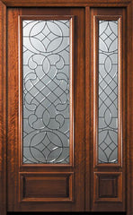 WDMA 44x96 Door (3ft8in by 8ft) Exterior Mahogany 96in 3/4 Lite Savoy Door /1side 1