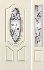 WDMA 46x80 Door (3ft10in by 6ft8in) Exterior Smooth Avonlea 3/4 Deluxe Oval Lite 2 Panel Star Door 1 Side 1