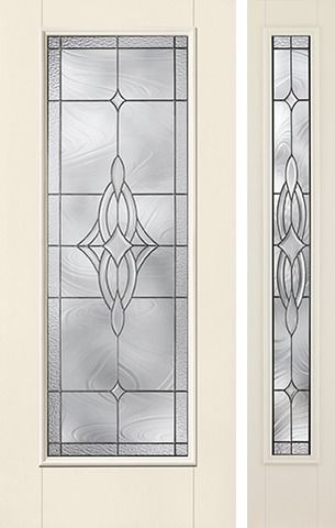 WDMA 46x80 Door (3ft10in by 6ft8in) Exterior Smooth Wellesley Full Lite W/ Stile Lines Star Door 1 Side 1