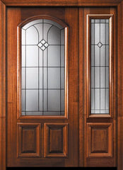 WDMA 46x80 Door (3ft10in by 6ft8in) Exterior Mahogany 80in Cantania Arch Lite Door /1side 1