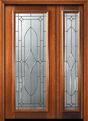 WDMA 46x80 Door (3ft10in by 6ft8in) Exterior Mahogany 80in Full Lite Bourbon Street Door /1side 1