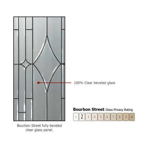 WDMA 46x80 Door (3ft10in by 6ft8in) Exterior Mahogany 80in Full Lite Bourbon Street Door /1side 2