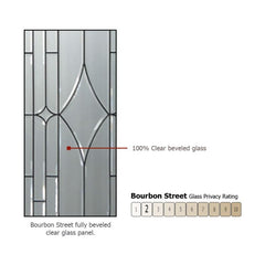 WDMA 46x80 Door (3ft10in by 6ft8in) Exterior Mahogany 80in Full Lite Bourbon Street Door /1side 2