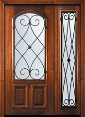 WDMA 46x80 Door (3ft10in by 6ft8in) Exterior Mahogany 80in Arch Lite Charleston Door /1side 1