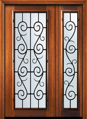 WDMA 46x80 Door (3ft10in by 6ft8in) Exterior Mahogany 80in Full Lite St. Charles Door /1side 1