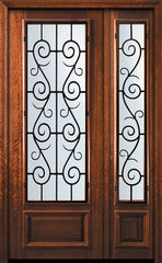 WDMA 46x96 Door (3ft10in by 8ft) Exterior Mahogany 96in 3/4 Lite St. Charles Door /1side 1