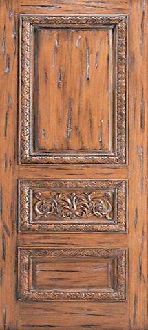 WDMA 48x120 Door (4ft by 10ft) Exterior Mahogany Tuscany Style Hand Carved Single Door scroll motif 1