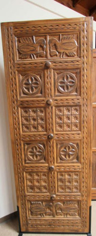 WDMA 48x120 Door (4ft by 10ft) Exterior Mahogany Indian Style Hand Carved Single Door 2