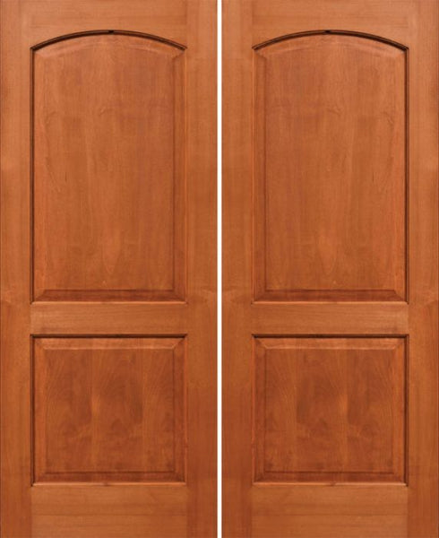 WDMA 48x80 Door (4ft by 6ft8in) Interior Alder 80in Two Panel Soft Arch Ovalo Sticking Double Door 1