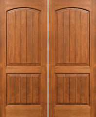 WDMA 48x80 Door (4ft by 6ft8in) Interior Alder 80in Two Panel Soft Arch Ovalo Sticking w/Panels Double Door 1