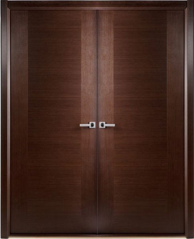 WDMA 48x80 Door (4ft by 6ft8in) Interior Pocket Wenge Contemporary Double Door African Veneer 1