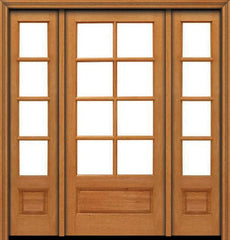 WDMA 48x80 Door (4ft by 6ft8in) French Mahogany 80in 8 lite 1 Panel Single Door/2side IG Glass 1
