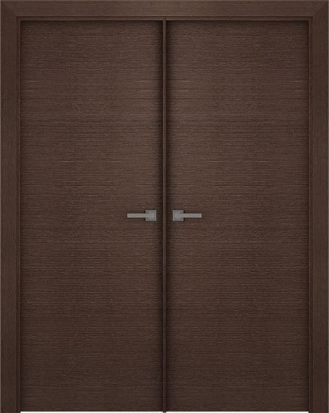 WDMA 48x80 Door (4ft by 6ft8in) Interior Pocket Wenge Prefinished Maya Modern Double Door 1