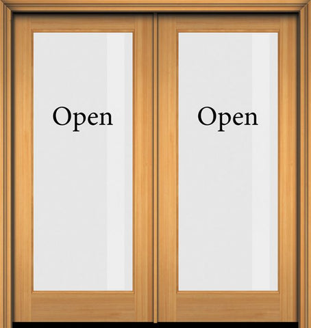 WDMA 48x80 Door (4ft by 6ft8in) Patio Fir 80in Full Lite 1 Lite Open (No Glass) Double Door 1