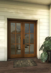WDMA 48x80 Door (4ft by 6ft8in) Patio Swing Mahogany 6 Lite TDL Exterior or Interior Double Door Standard Size 1