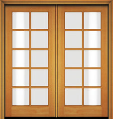 WDMA 48x80 Door (4ft by 6ft8in) French Fir 80in 10 Lite Double Door 1