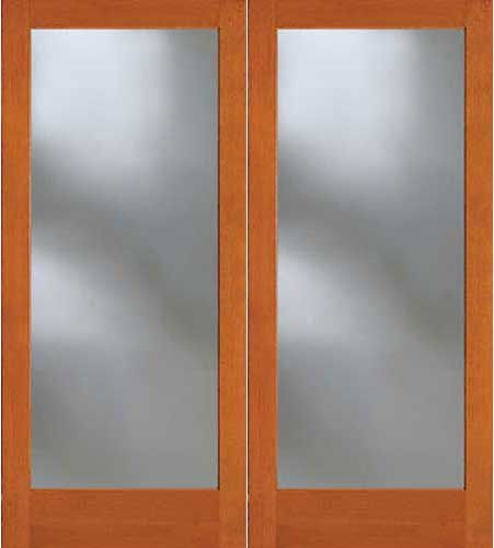 WDMA 48x80 Door (4ft by 6ft8in) French Fir 7001 Full Lite Exterior Double Door 1