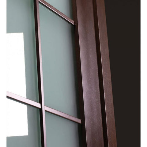 WDMA 48x80 Door (4ft by 6ft8in) Interior Barn Wenge Prefinished 10 Lite French Modern Double Door 7