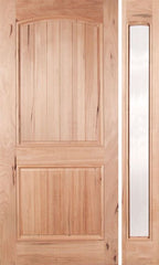 WDMA 48x80 Door (4ft by 6ft8in) Exterior Walnut Rustica Single Door/1side Clear Glass 1