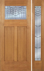 WDMA 48x80 Door (4ft by 6ft8in) Exterior Mahogany Pearce Single Door/1 Full-lite side w/ E Glass 1