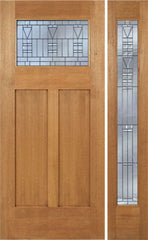 WDMA 48x80 Door (4ft by 6ft8in) Exterior Mahogany Pearce Single Door/1 Full-lite side w/ B Glass 1