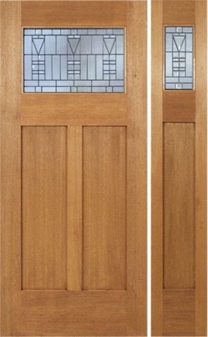 WDMA 48x80 Door (4ft by 6ft8in) Exterior Mahogany Pearce Single Door/1side w/ B Glass 1