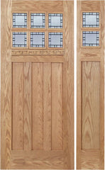WDMA 48x80 Door (4ft by 6ft8in) Exterior Oak Randall Single Door/1side w/ N Glass 1