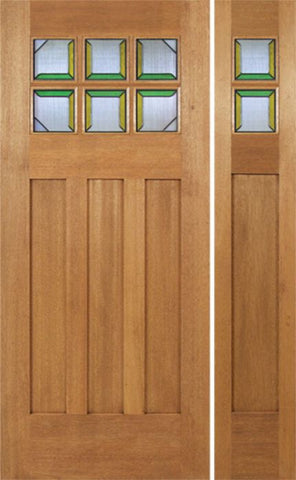 WDMA 48x84 Door (4ft by 7ft) Exterior Mahogany Randall Single Door/1side w/ MO Glass 1