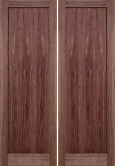 WDMA 48x96 Door (4ft by 8ft) Interior Walnut 96in 1 Panel Square Sticking Compression Fit Double Door 1