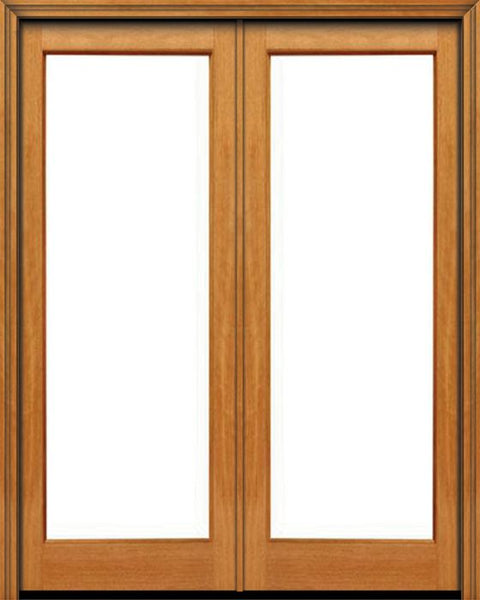 WDMA 48x96 Door (4ft by 8ft) Patio Mahogany 96in 1 lite French Double Door IG Glass 1