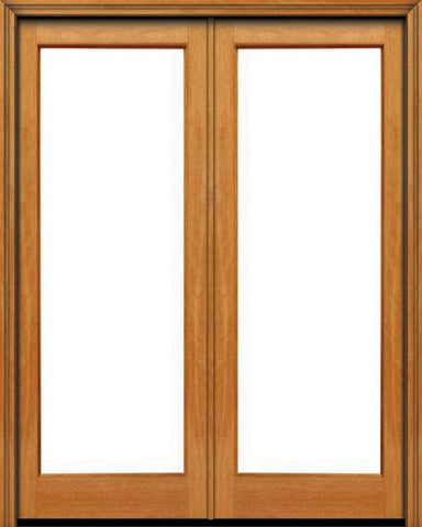 WDMA 48x96 Door (4ft by 8ft) Patio Mahogany 96in 1 lite French Double Door IG Glass 1