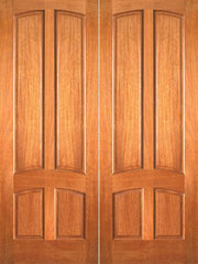 WDMA 48x96 Door (4ft by 8ft) Interior Swing Mahogany P-642 4 Panel Double Door 1