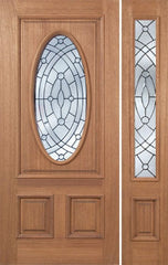 WDMA 50x80 Door (4ft2in by 6ft8in) Exterior Mahogany Maryvale Single Door/1side w/ EE Glass 1