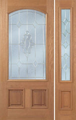 WDMA 50x80 Door (4ft2in by 6ft8in) Exterior Mahogany Monaco Single Door/1side w/ A Glass 1