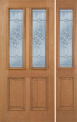 WDMA 50x80 Door (4ft2in by 6ft8in) Exterior Mahogany Martin Single Door/1side w/ AO Glass 1