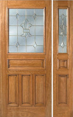 WDMA 50x80 Door (4ft2in by 6ft8in) Exterior Mahogany Alexis Single Door/1side w/ J Glass 1