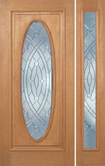 WDMA 50x80 Door (4ft2in by 6ft8in) Exterior Mahogany Gilman Single Door/1side w/ EE Glass 1