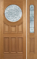 WDMA 50x80 Door (4ft2in by 6ft8in) Exterior Mahogany Sherman Single Door/1side w/ S Glass 1