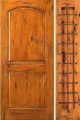 WDMA 50x80 Door (4ft2in by 6ft8in) Exterior Knotty Alder Prehung Door with One Sidelight 1