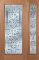 WDMA 50x80 Door (4ft2in by 6ft8in) Exterior Mahogany Edwards Single Door/1side w/ U Glass - 6ft8in Tall 1