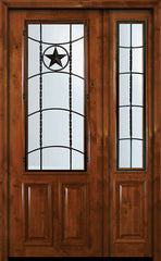 WDMA 50x96 Door (4ft2in by 8ft) Exterior Knotty Alder 36in x 96in 2/3 Lite Texan Alder Door /1side 1