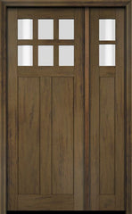WDMA 51x80 Door (4ft3in by 6ft8in) Exterior Swing Mahogany 6 Lite Craftsman Single Entry Door Sidelight 3