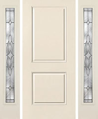 WDMA 52x80 Door (4ft4in by 6ft8in) Exterior Smooth 2 Panel Square Top Star Door 2 Sides Wellesley Full Lite 1