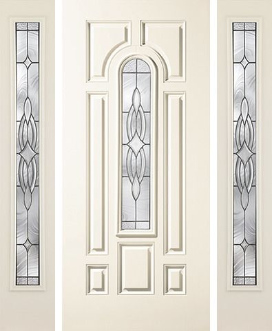 WDMA 52x80 Door (4ft4in by 6ft8in) Exterior Smooth Wellesley Center Arch Lite 7 Panel Star Door 2 Sides 1